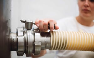 Milk collected to vat