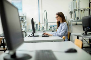 Women working in lab